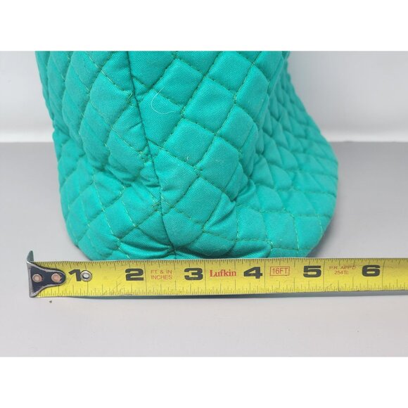 Shirl Miller LTD Quilted Aqua Green‎ Shoulder Bag Straps Colorful Lined Interior - Picture 13 of 14